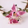 Double butterflies - crystal elegant broochBrooches