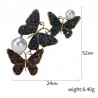 Triple butterflies & pearl - luxury crystal broochBrooches