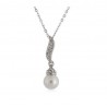 Crystal angel wing with pearl - necklaceNecklaces