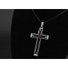 Double hollow-out stainless steel Cross - leather necklaceNecklaces