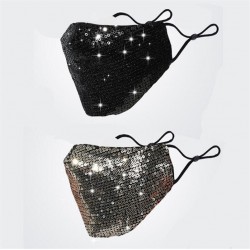 Fashionable cotton face/mouth mask with sequins - anti-pollution - breathable - protectionMouth masks