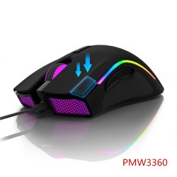 M625 - 12000 DPI - PMW3360 - USB wired gaming mouse - 7 buttons - RGB backlight - with Fire KeyMouses