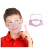 Kids face- mouth mask with detachable eye shield - visible mouth - reusable - washableMouth masks