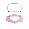 Kids face- mouth mask with detachable eye shield - visible mouth - reusable - washableMouth masks