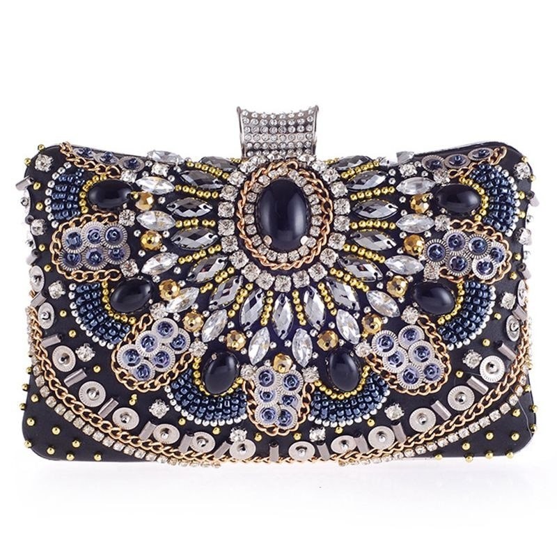 Diamond crystal purse - with chain - ladies - evening bagsBags