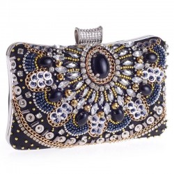 Diamond crystal purse - with chain - ladies - evening bagsBags