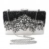 Crystal rhinestone purse - rectangle - black - ladiesBags
