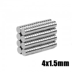 N35 Neodymium magnets - strong cylinder magnet - 4 * 1.5mm - 100 piecesN35