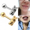 Tongue piercing - sex - silver/gold - stainless steelEarrings