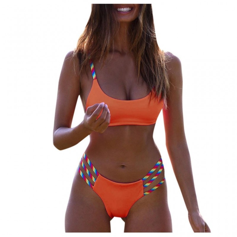 Rainbow colour straps - bikini - 2 pieceSwimming
