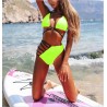 Hot bikini set - bathing suit - pink - neon greenSwimming