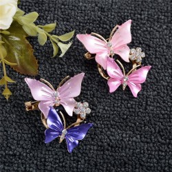 Double butterflies - crystal elegant broochBrooches