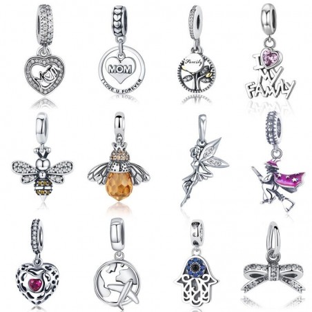 925 sterling silver - pendant charms for bracelets & necklaces - 61 stylesNecklaces