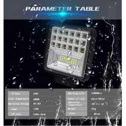 LED bar - spot light lamp for off-road cars - tractors - SUV - trucks - 72W - 126W / 12V - 24VLED light bar