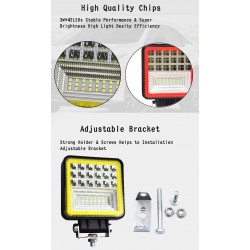 LED bar - spot light lamp for off-road cars - tractors - SUV - trucks - 72W - 126W / 12V - 24VLED light bar