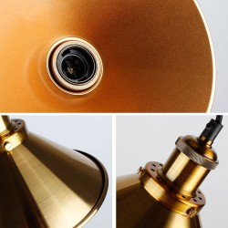 Vintage wall light - long hanging lamp - gold - blackWall lights
