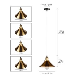 Vintage wall light - long hanging lamp - gold - blackWall lights