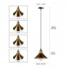 Vintage wall light - long hanging lamp - gold - blackWall lights