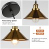 Vintage wall light - long hanging lamp - gold - blackWall lights