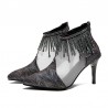 Sexy pumps - stiletto - black - silver - womanHigh heels