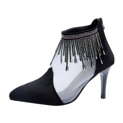 Sexy pumps - stiletto - black - silver - womanHigh heels