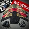 Black bomber jacket with embroidered golden wingsJackets