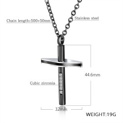 Cross christian necklaces - gold - silver - blackNecklaces