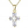 Double cross necklace - gold - womenNecklaces