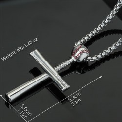 Baseball cross necklace - stainless steel - gold - silver - black - unisexNecklaces