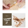 Sailing ship - biplane - steam locomotive - car - 3D wooden puzzle - assembly kit - laser cuttingConstruction