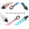 Reversible umbrella - anti-UV - folding - double layer - C-type handleOutdoor & Camping
