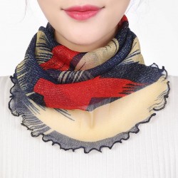 Neck collar scarf - women - silk - anti uv - maskScarves