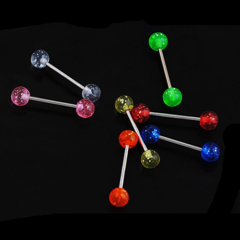 Body piercing - for tongue / nose / navel - barbell bar - luminousPiercings