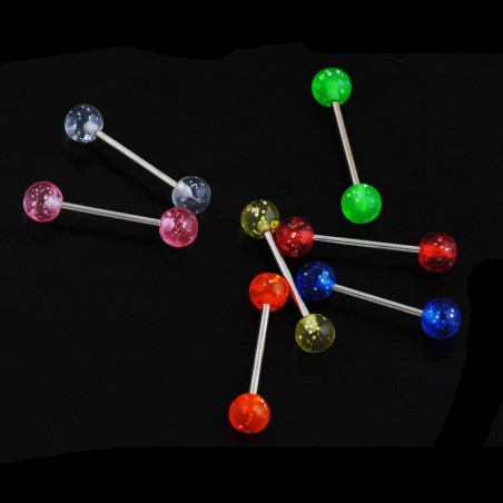 Body piercing - for tongue / nose / navel - barbell bar - luminousPiercings