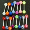 Body piercing - for tongue / nose / navel - barbell bar - luminousPiercings