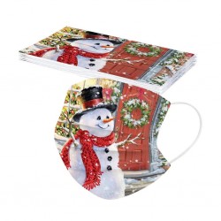 10 pieces - disposable antibacterial medical face mask - mouth mask - 3-layer - unisex - Christmas printMouth masks