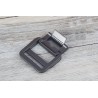 Fashionable canvas belt with double alloy buckle - stripedBelts