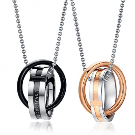 Endless Love - double circles necklace - 2 piecesNecklaces