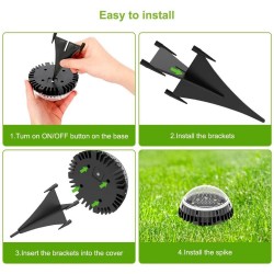 4 pieces - solar powered lamps - 8 LED - waterproof garden lightLights & lighting
