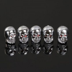 5 pieces - motorcycle / car / bike tire valve caps - skullWheel parts