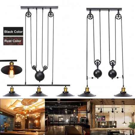 Vintage hanging pulley lamp - 2 / 3 heads - E27 - AC110 - 240VCeiling lights