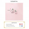 Small circles & leaves - rose gold / silver stud earrings - 925 sterling silverEarrings