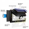 LED solar light - outdoor - motion sensor - wall - waterproof - 34 LEDSSolar lighting