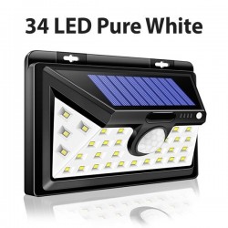 LED solar light - outdoor - motion sensor - wall - waterproof - 34 LEDSSolar lighting