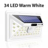 LED solar light - outdoor - motion sensor - wall - waterproof - 34 LEDSSolar lighting