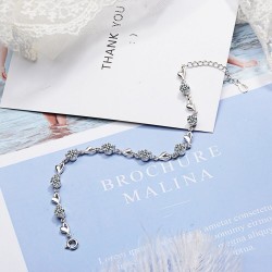 Bracelet with hearts & zirconia - 925 sterling silverBracelets