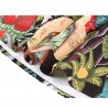 Vintage - high waisted skirt - flowers & Halloween print - skulls - cottonDresses
