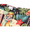 Vintage - high waisted skirt - flowers & Halloween print - skulls - cottonDresses