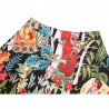 Vintage - high waisted skirt - flowers & Halloween print - skulls - cottonDresses