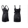 Fashionable mini leather dressDresses